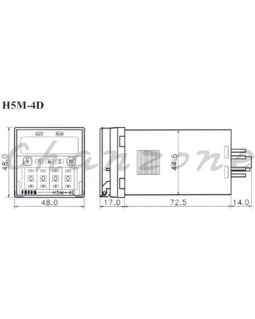陽明電機 H5M-4D系列 指撥設定多功能數字顯示延時計時器 H5M-4D